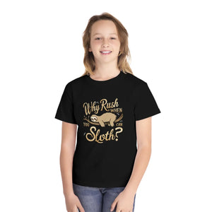 Playful why the Rush Sloth Tee - Soft Cotton Kids Top - Dipaliz - T-shirts - Xs