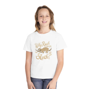Playful why the Rush Sloth Tee - Soft Cotton Kids Top - Dipaliz - T-shirts - Xs
