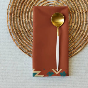 Rust Color Napkin Set - Boho Chic Cloth Napkins - Dipaliz