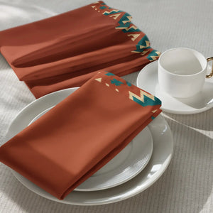 Rust Color Napkin Set – Boho Chic Cotton 4 Pack - Dipaliz - Cloth Napkins