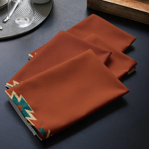Rust Color Napkin Set – Boho Chic Cotton 4 Pack - Dipaliz - Cloth Napkins
