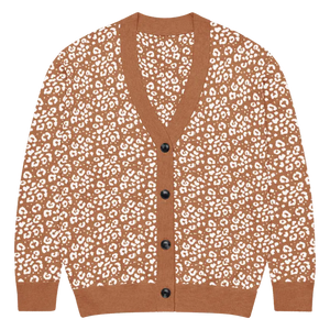 Rust Orange Floral Cardigan Vintage Style - Dipaliz - 2xl - Cardigans