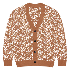 Rust Orange Floral Cardigan Vintage Style - Dipaliz - 3xl - Cardigans