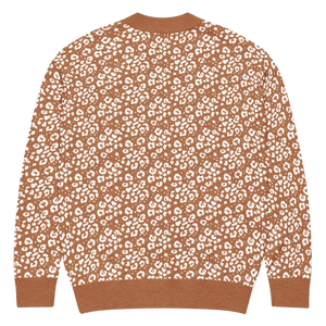 Rust Orange Floral Cardigan Vintage Style - Dipaliz - Cardigans