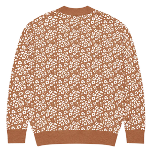 Rust Orange Floral Cardigan Vintage Style - Dipaliz - Cardigans