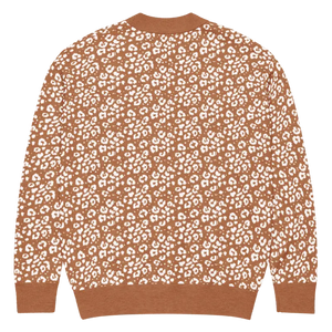 Rust Orange Floral Cardigan Vintage Style - Dipaliz - Cardigans