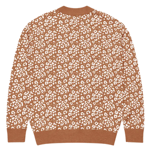 Rust Orange Floral Cardigan Vintage Style - Dipaliz - Cardigans