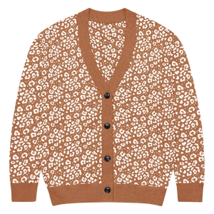 Rust Orange Floral Cardigan Vintage Style - Dipaliz - s - Cardigans