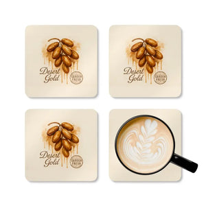 Premium Rustic Finish Cork Coaster Set - Vibrant Home Decor - Dipaliz - 3.75’’ × / Square - Coasters