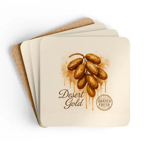 Premium Rustic Finish Cork Coaster Set - Vibrant Home Decor - Dipaliz - 3.75’’ × / Square - Coasters