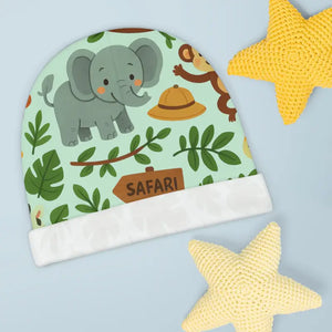 Kid’s Clothing - Safari Baby Beanie Cute Jungle Animal Hat - Dipaliz one Size / White