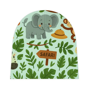 Kid’s Clothing - Safari Baby Beanie Cute Jungle Animal Hat - Dipaliz one Size / White