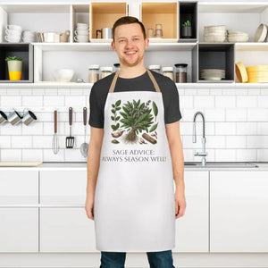 Sage Advice Apron - Stylish Tie-back Kitchen Essential - Dipaliz - Aprons