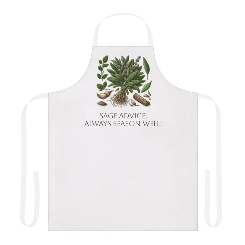 Unleash your Inner Chef with the Sage Advice Apron - one Size / White