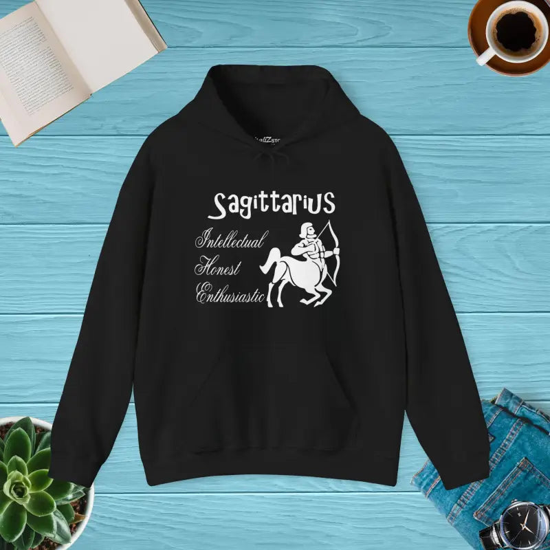 Sagittarius Unisex Heavy Blend Hoodie - Cozy Plush Perfect for Cold Days - Black / s