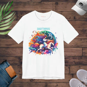 Sagittarius Zodiac Unisex Jersey Short Sleeve Celestial Comfort Tee - White / s - T-shirts