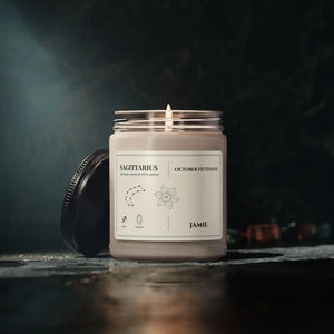 Personalized Sagittarius Zodiac Soy Candle - Dipaliz - Candles