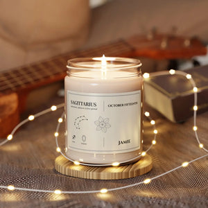 Personalized Sagittarius Zodiac Soy Candle - Dipaliz - Candles