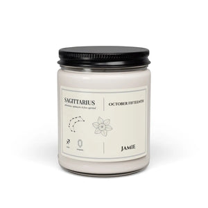 Personalized Sagittarius Zodiac Soy Candle - Dipaliz - Candles