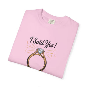 Comfy Unisex Wedding Tee - just Said Yes Engagement - Dipaliz - T-shirts - s