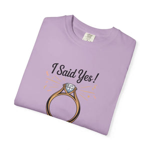 Comfy Unisex Wedding Tee - just Said Yes Engagement - Dipaliz - T-shirts - s
