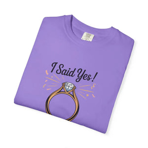 Comfy Unisex Wedding Tee - just Said Yes Engagement - Dipaliz - T-shirts - s