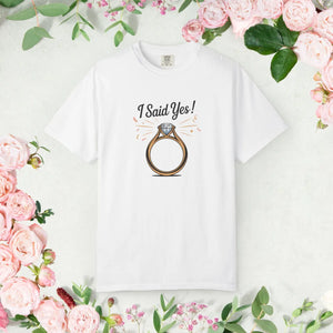 Comfy Unisex Wedding Tee - just Said Yes Engagement - Dipaliz - T-shirts - s