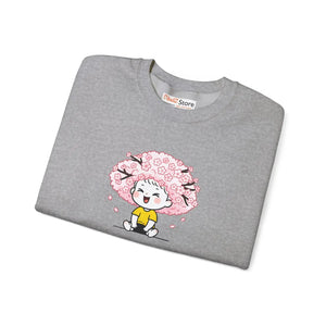 Sakura Bliss Kawaii Graphic T-shirt Soft Cherry Blossom Crewneck Sweatshirt - Sweatshirts - m