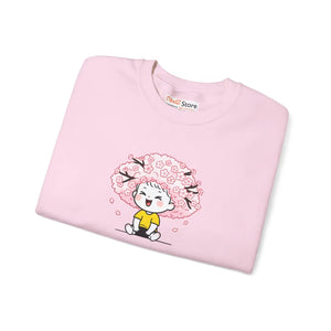 Sakura Bliss Kawaii Graphic T-shirt Soft Cherry Blossom Crewneck Sweatshirt - Sweatshirts - m