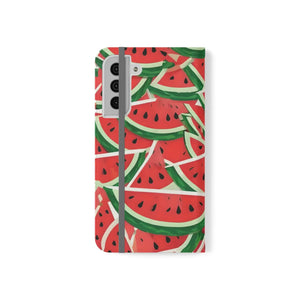 Watermelon Abstract Pattern Samsung Galaxy Flip Cases - Dipaliz - Mobile Phone