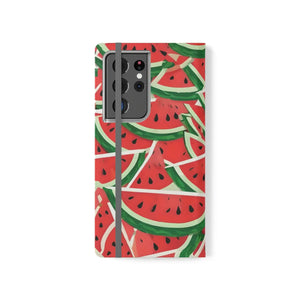 Watermelon Abstract Pattern Samsung Galaxy Flip Cases - Dipaliz - Mobile Phone