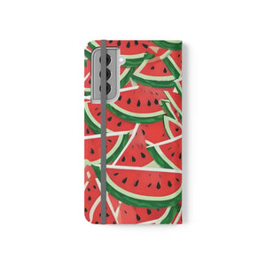 Watermelon Abstract Pattern Samsung Galaxy Flip Cases - Dipaliz - Mobile Phone