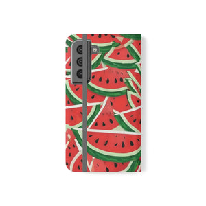 Watermelon Abstract Pattern Samsung Galaxy Flip Cases - Dipaliz - Mobile Phone