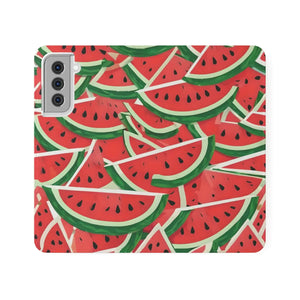 Watermelon Abstract Pattern Samsung Galaxy Flip Cases - Dipaliz - Mobile Phone