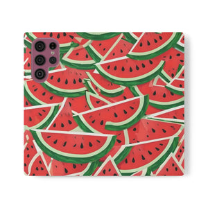 Watermelon Abstract Pattern Samsung Galaxy Flip Cases - Dipaliz - Mobile Phone