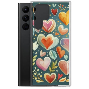 Clear Case Samsung Hearts Wireless Charging Compatible - Dipaliz - Mobile Phone Cases