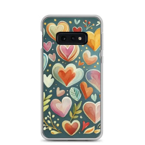 Clear Case Samsung Hearts Wireless Charging Compatible - Dipaliz - Galaxy S10e - Mobile Phone Cases
