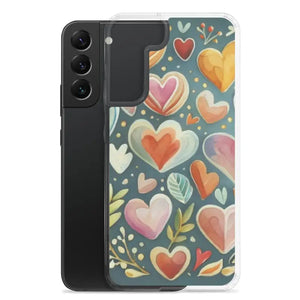 Clear Case Samsung Hearts Wireless Charging Compatible - Dipaliz - Mobile Phone Cases