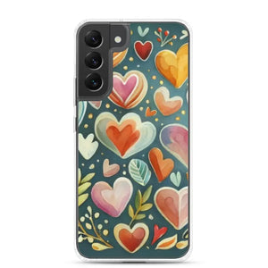 Clear Case Samsung Hearts Wireless Charging Compatible - Dipaliz - Galaxy S22 Plus - Mobile Phone Cases