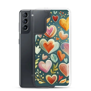 Clear Case Samsung Hearts Wireless Charging Compatible - Dipaliz - Mobile Phone Cases