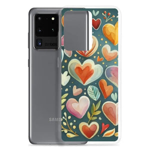 Clear Case Samsung Hearts Wireless Charging Compatible - Dipaliz - Mobile Phone Cases