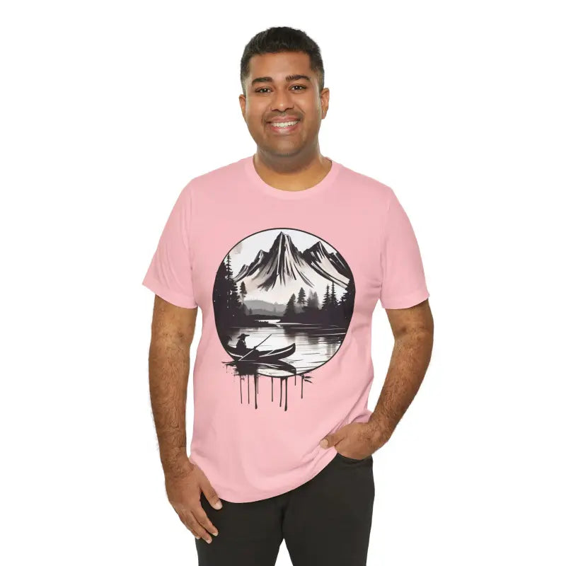 Samurai Canoeing Cotton T-shirt for Thrill-seekers - Pink / s T-shirt