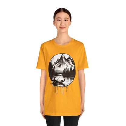 Samurai Canoeing Cotton T-shirt for Thrill-seekers - T-shirt