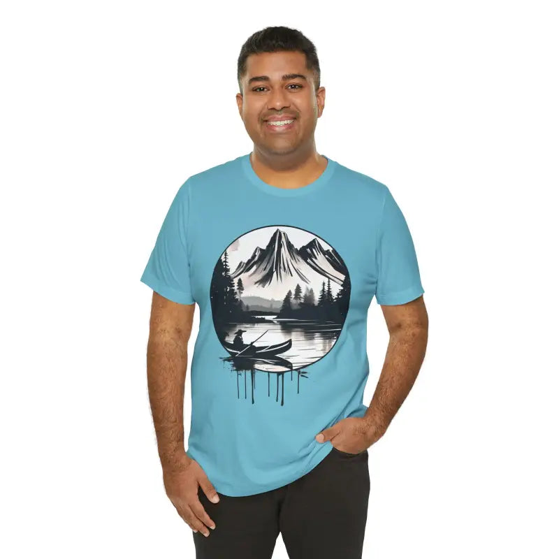 Samurai Canoeing Cotton T-shirt for Thrill-seekers - Turquoise / s T-shirt