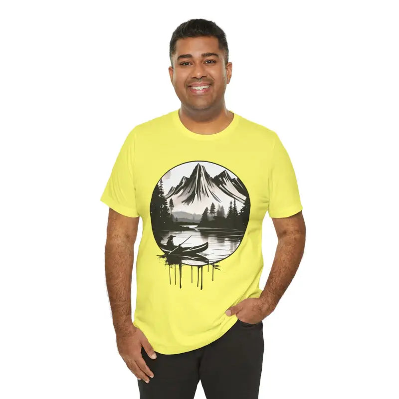 Samurai Canoeing Cotton T-shirt for Thrill-seekers - Yellow / s T-shirt