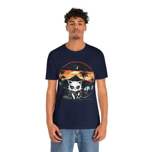 Meowsome Samurai Cat Unisex Jersey Short Sleeve Tee - Dipaliz - Navy / s - T-shirts