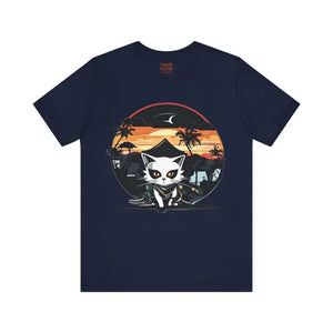 Meowsome Samurai Cat Unisex Jersey Short Sleeve Tee - Dipaliz - T-shirts