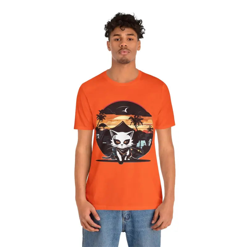 Unleash your Inner Samurai with our Jersey Short Sleeve Tee - Orange / s T-shirt