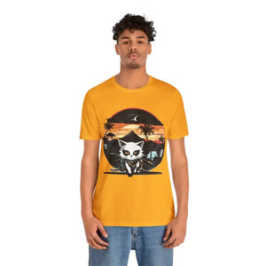 Meowsome Samurai Cat Unisex Jersey Short Sleeve Tee - Dipaliz - Gold / s - T-shirts