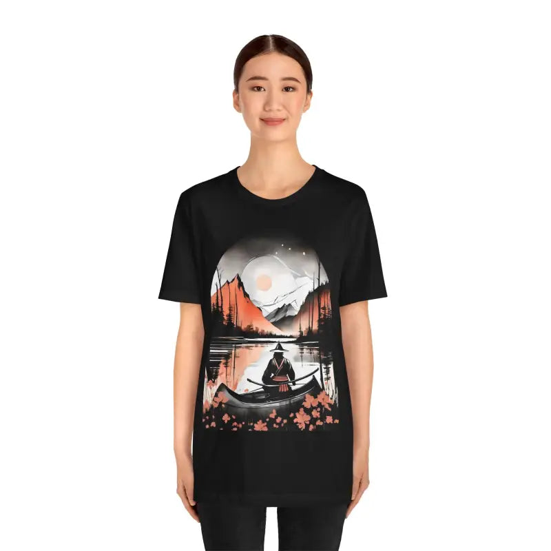 Samurai Rowing Sunset Unisex Jersey Short Sleeve Tee - T-shirt